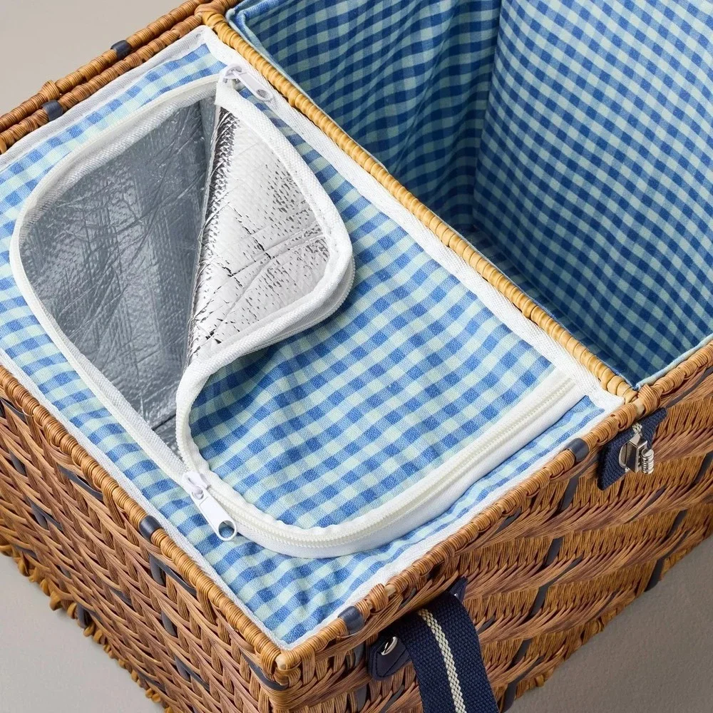 11x16 Woven Picnic Basket Light Brown - Hearth & Hand Magnolia, Target